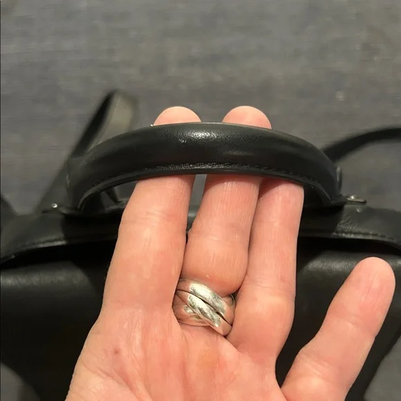 EUC!!! Rag & Bone Pilot Black Leather Backpack Purse - Picture 8 of 16